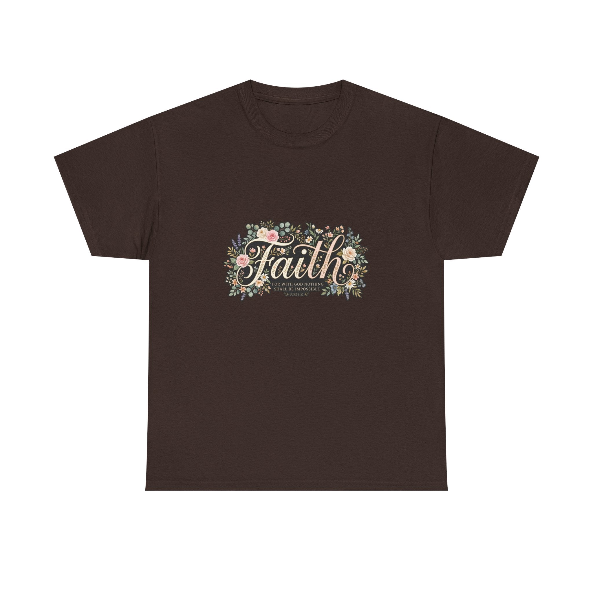 Faith Floral T-Shirt — Inspirational Christian Tee