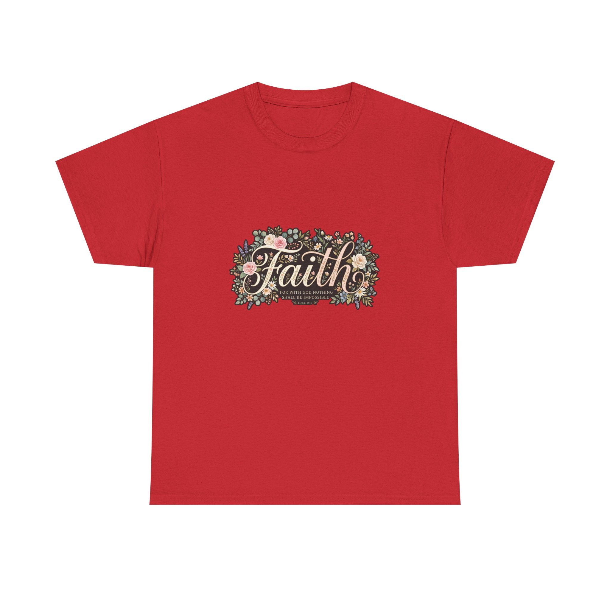 Faith Floral T-Shirt — Inspirational Christian Tee