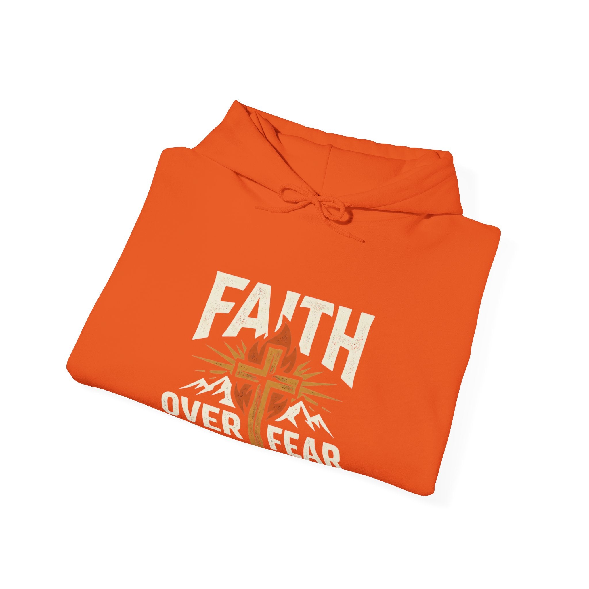 Faith Over Fear Hoodie — Christian Cross Inspirational Pullover