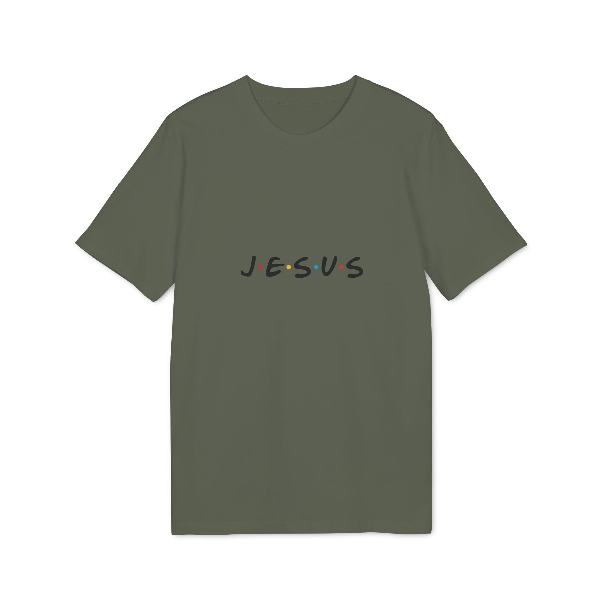Jesus Graphic T-Shirt — Minimal Faith Tee with Colorful Dots