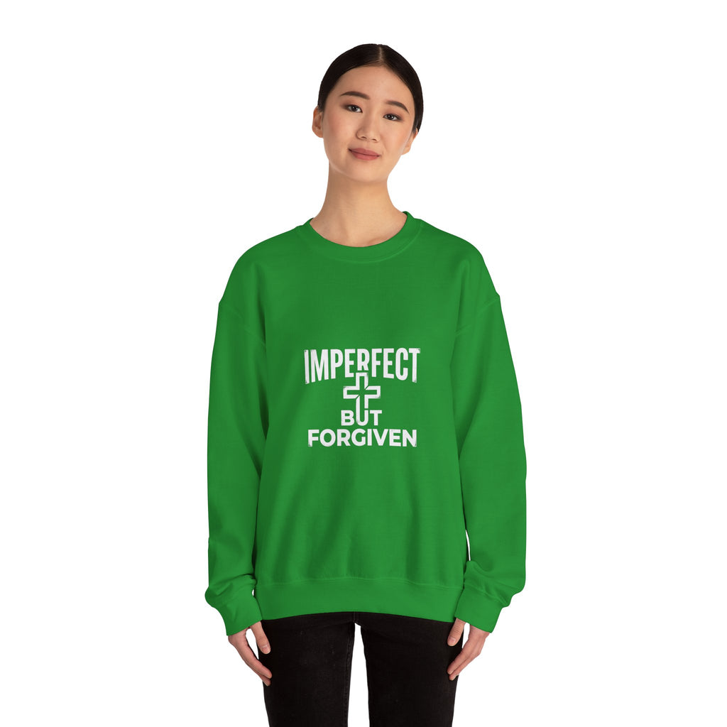 Imperfect But Forgiven sweatshirt | Christian faith cross crewneck