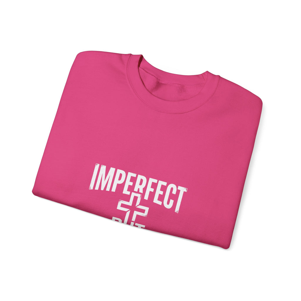 Imperfect But Forgiven sweatshirt | Christian faith cross crewneck