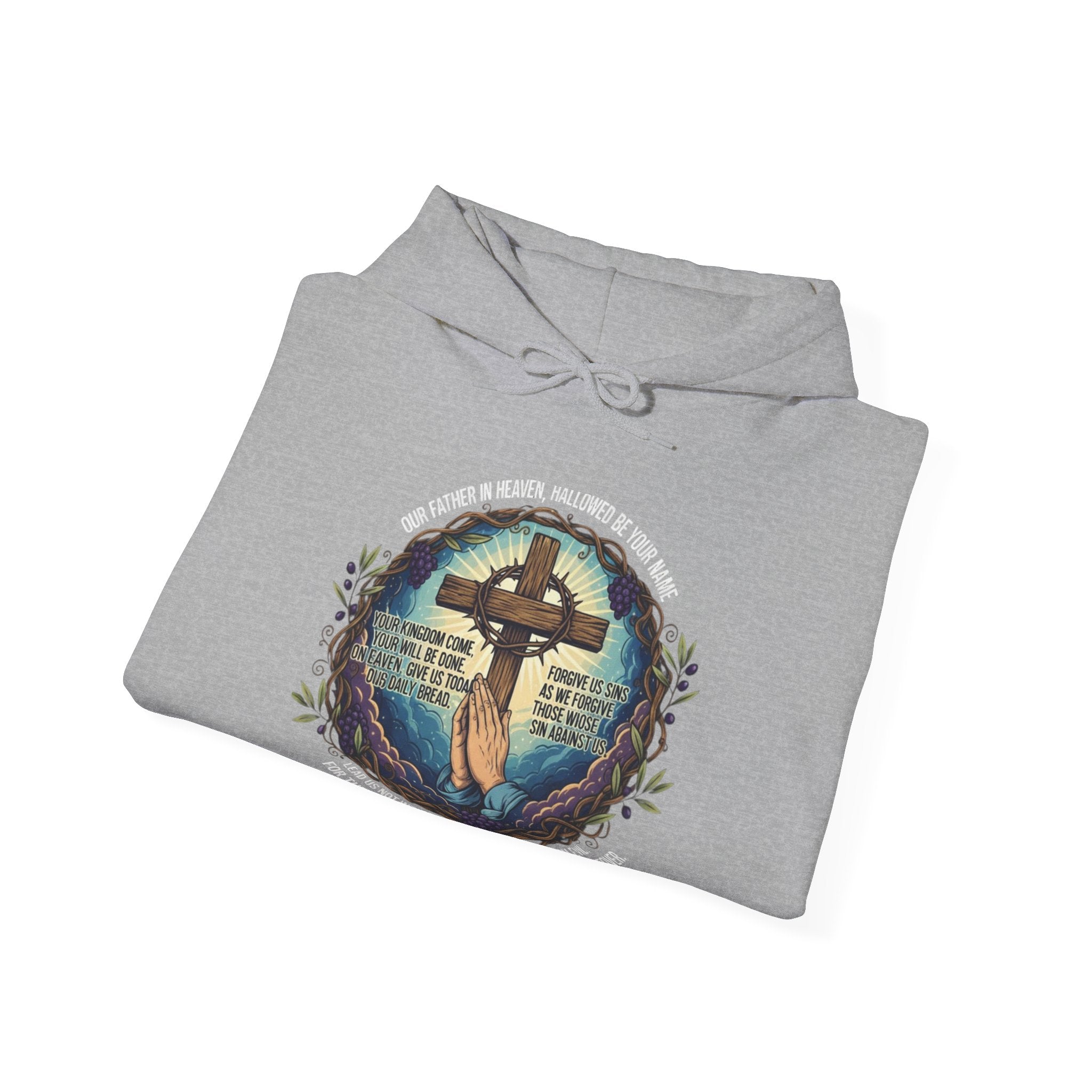 Christian Hoodie — Cross Design with Bible Verse (Faith-Inspired Pullover)