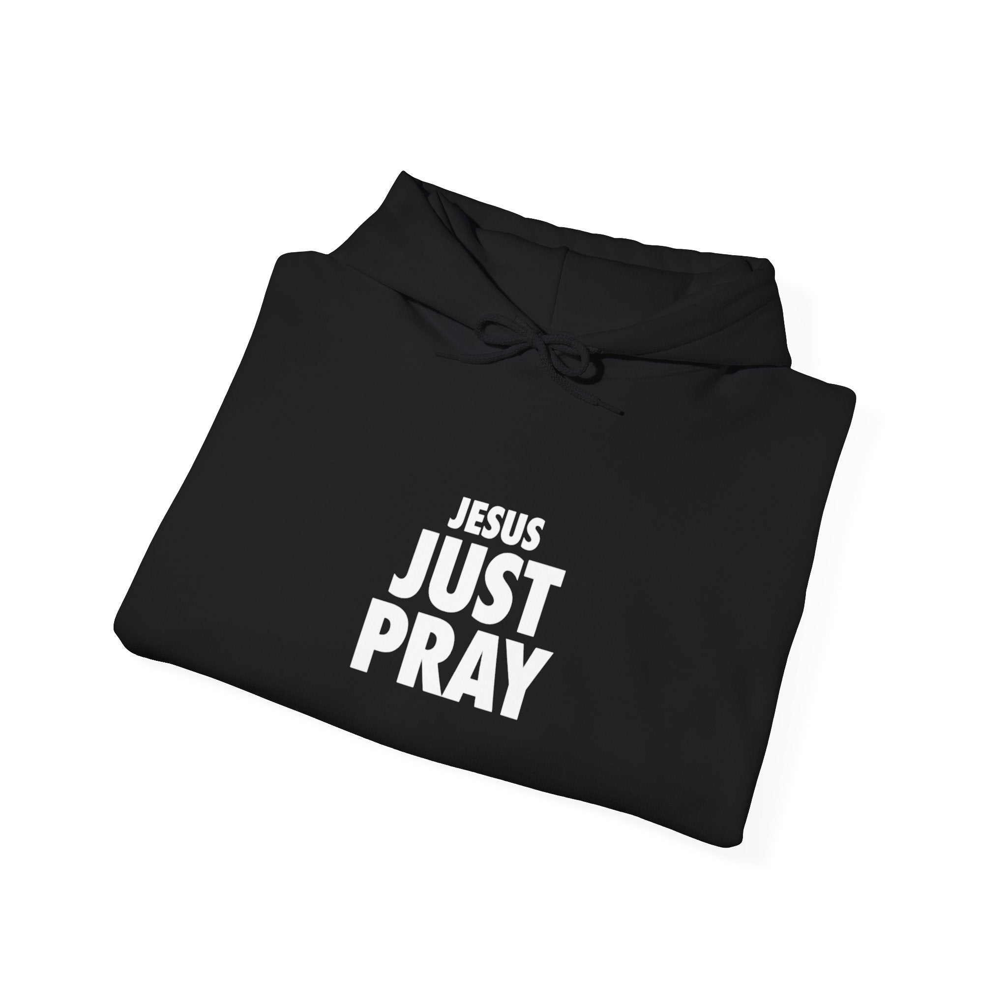 Just Pray Hoodie - Minimal Faith Graphic Hooded Sweatshirt