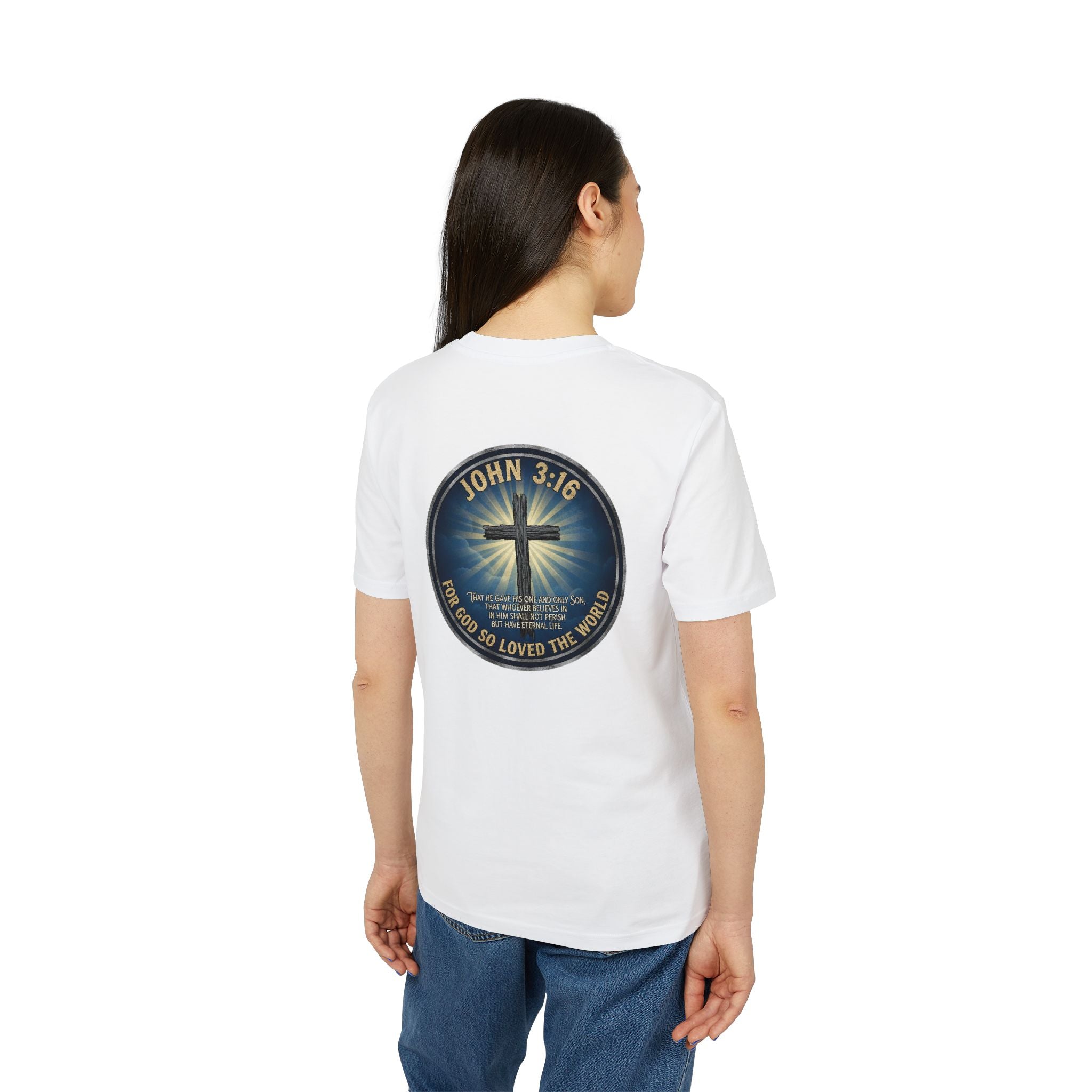 John 3:16 Cross T-shirt | Christian Faith Scripture Tee
