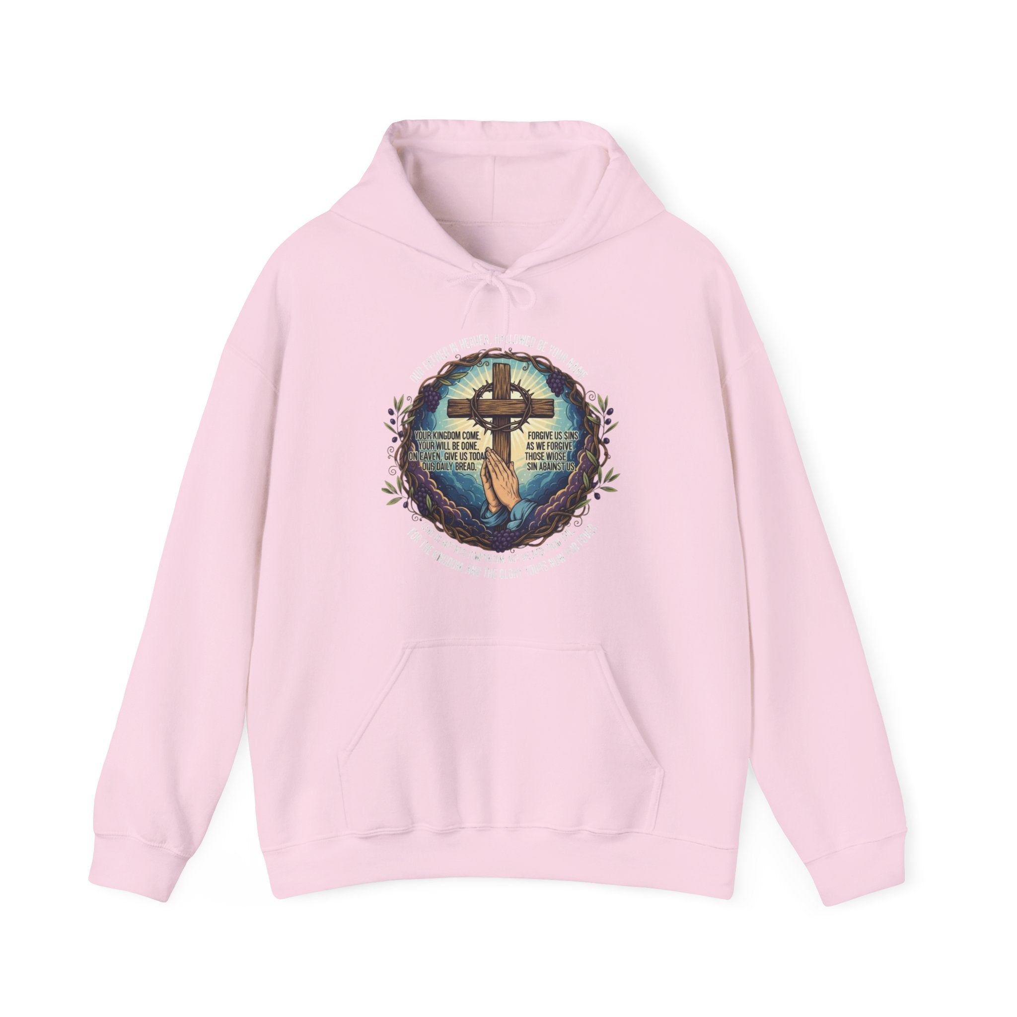 Christian Hoodie — Cross Design with Bible Verse (Faith-Inspired Pullover)