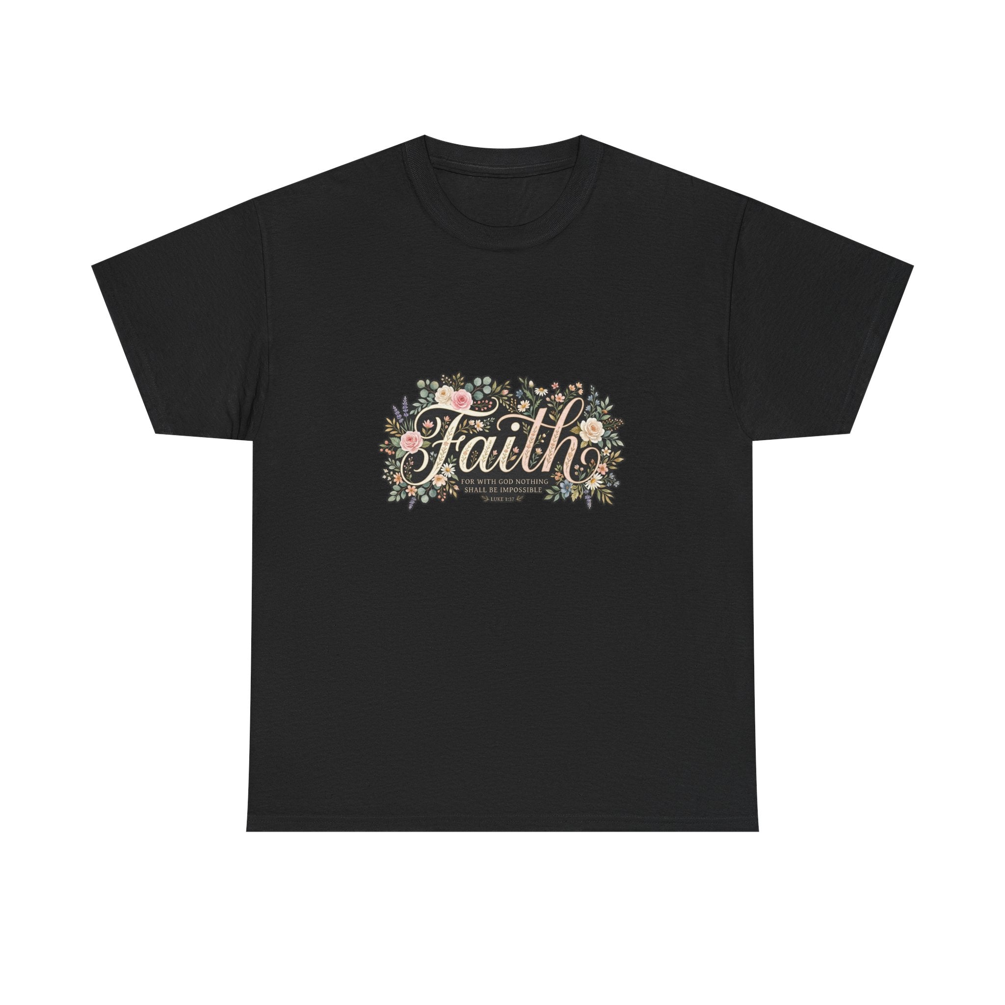 Faith Floral T-Shirt — Inspirational Christian Tee