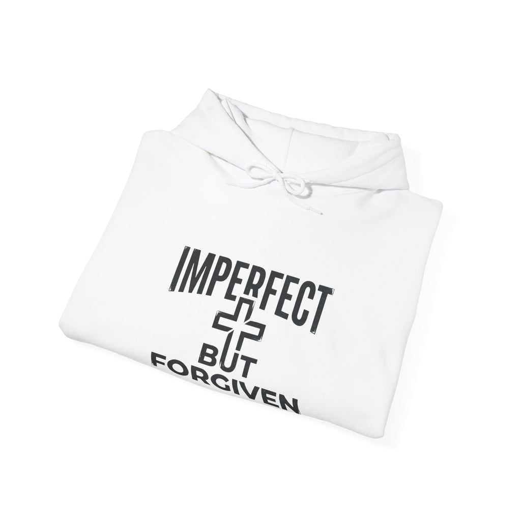 Imperfect But Forgiven Hoodie | Christian Cross Faith Sweatshirt