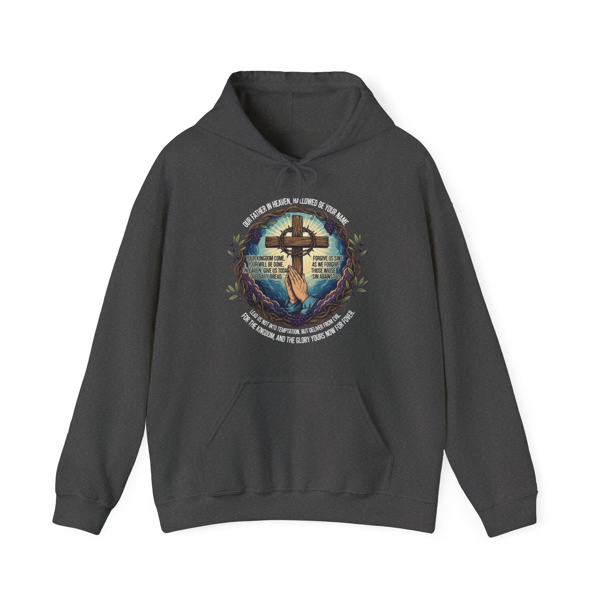 Christian Hoodie — Cross Design with Bible Verse (Faith-Inspired Pullover)