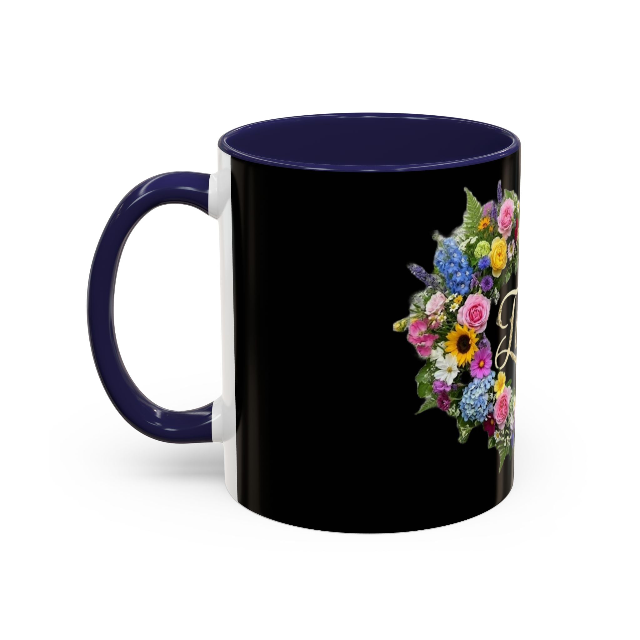 Floral Heart 'Faith' Mug | Accent Coffee Mug 11oz or 15oz