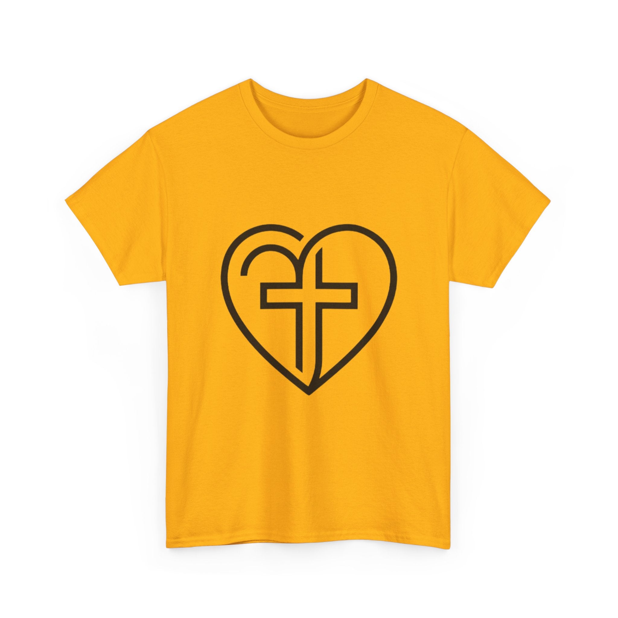 Christian Heart Tee — Cross Inside Heart Faith T‑Shirt