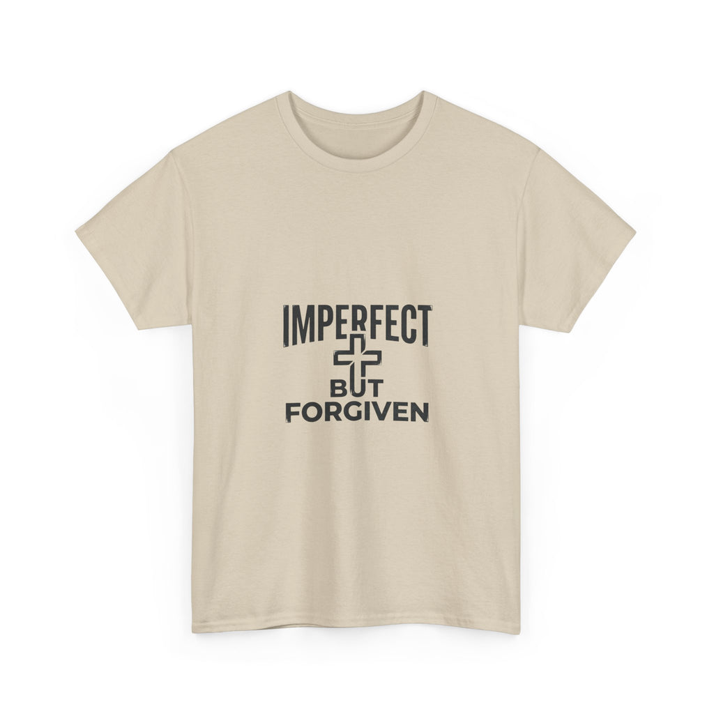 Imperfect But Forgiven T-Shirt | Christian Cross Faith Tee, Religious Apparel